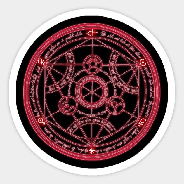 Fullmetal Alchemist - Human Transmutation Circle Sticker by yoshichulo